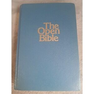 The Open Bible KJV 1975 Thomas Nelson Red Letter Edition Blue Hardcover 652B